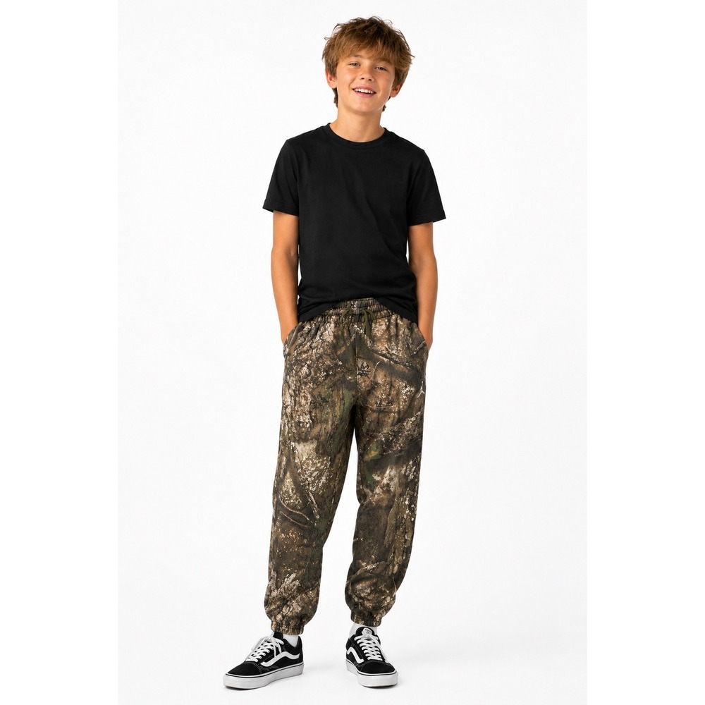 Jordan Sweatpants Kids Medium Brown Realtree Camo Fleece Joggers Jumpman Hunting